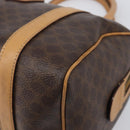 CELINE Macadam Canvas Boston Bag PVC Leather Brown Gold Auth 201911-14