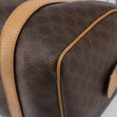 CELINE Macadam Canvas Boston Bag PVC Leather Brown Gold Auth 201911-16