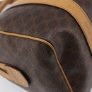 CELINE Macadam Canvas Boston Bag PVC Leather Brown Gold Auth 201911-17