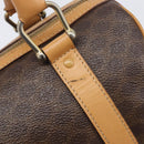 CELINE Macadam Canvas Boston Bag PVC Leather Brown Gold Auth 201911-9