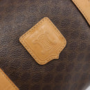 CELINE Macadam Canvas Boston Bag PVC Leather Brown Gold Auth 201911-18