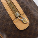CELINE Macadam Canvas Boston Bag PVC Leather Brown Gold Auth 201911-19