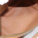 CELINE Macadam Canvas Boston Bag PVC Leather Brown Gold Auth 201911-11