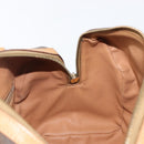 CELINE Macadam Canvas Boston Bag PVC Leather Brown Gold Auth 201911-20
