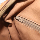 CELINE Macadam Canvas Boston Bag PVC Leather Brown Gold Auth 201911-22