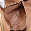 CELINE Macadam Canvas Boston Bag PVC Leather Brown Gold Auth 201911-23