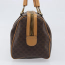 CELINE Macadam Canvas Boston Bag PVC Leather Brown Gold Auth 201911-3