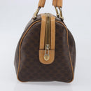 CELINE Macadam Canvas Boston Bag PVC Leather Brown Gold Auth 201911-4