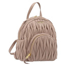 Miu Miu Matelasse Backpack Leather Pink Gold Auth 201912V-1