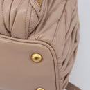 Miu Miu Matelasse Backpack Leather Pink Gold Auth 201912V-12