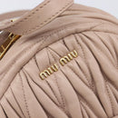 Miu Miu Matelasse Backpack Leather Pink Gold Auth 201912V-16