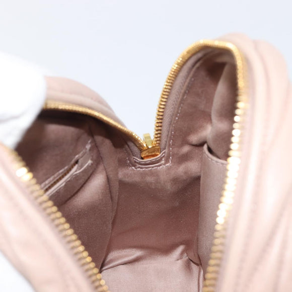 Miu Miu Matelasse Backpack Leather Pink Gold Auth 201912V