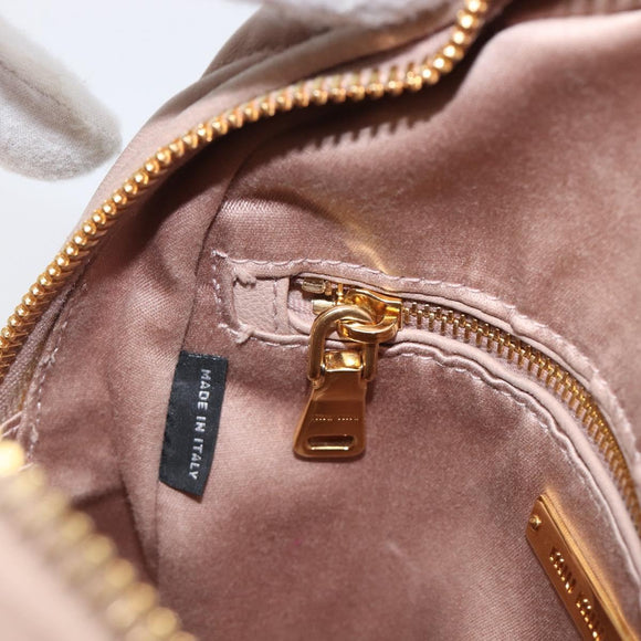 Miu Miu Matelasse Backpack Leather Pink Gold Auth 201912V