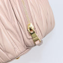 Miu Miu Matelasse Backpack Leather Pink Gold Auth 201912V-25