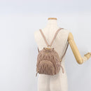 Miu Miu Matelasse Backpack Leather Pink Gold Auth 201912V-28
