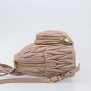 Miu Miu Matelasse Backpack Leather Pink Gold Auth 201912V-5
