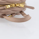 Miu Miu Matelasse Backpack Leather Pink Gold Auth 201912V-7