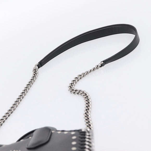 Stella MacCartney Chain Falabella Box Bag Leather 2way Black 455137 Auth 201913V