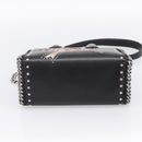 Stella MacCartney Chain Falabella Box Bag Leather 2way Black 455137 Auth 201913V-11