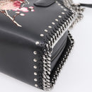Stella MacCartney Chain Falabella Box Bag Leather 2way Black 455137 Auth 201913V-12