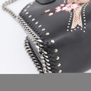 Stella MacCartney Chain Falabella Box Bag Leather 2way Black 455137 Auth 201913V-13