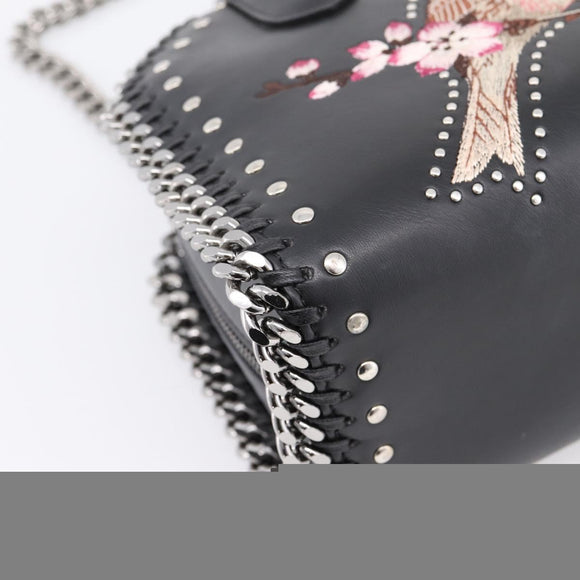 Stella MacCartney Chain Falabella Box Bag Leather 2way Black 455137 Auth 201913V