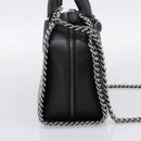 Stella MacCartney Chain Falabella Box Bag Leather 2way Black 455137 Auth 201913V-4