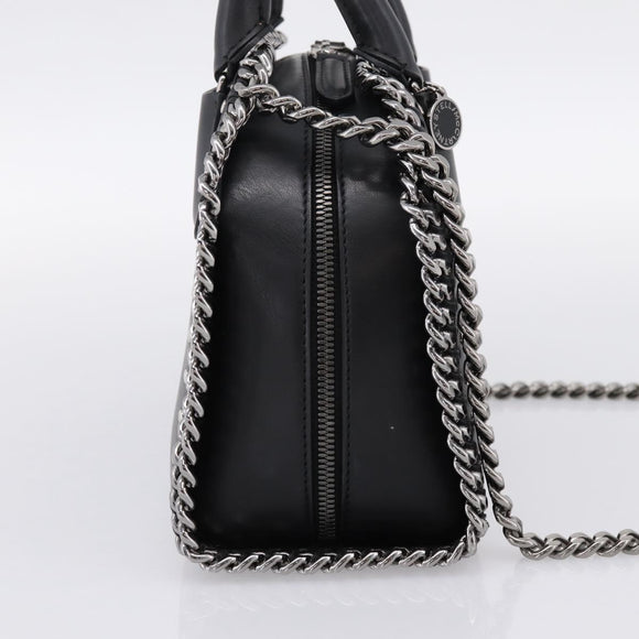 Stella MacCartney Chain Falabella Box Bag Leather 2way Black 455137 Auth 201913V