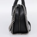 Stella MacCartney Chain Falabella Box Bag Leather 2way Black 455137 Auth 201913V-5