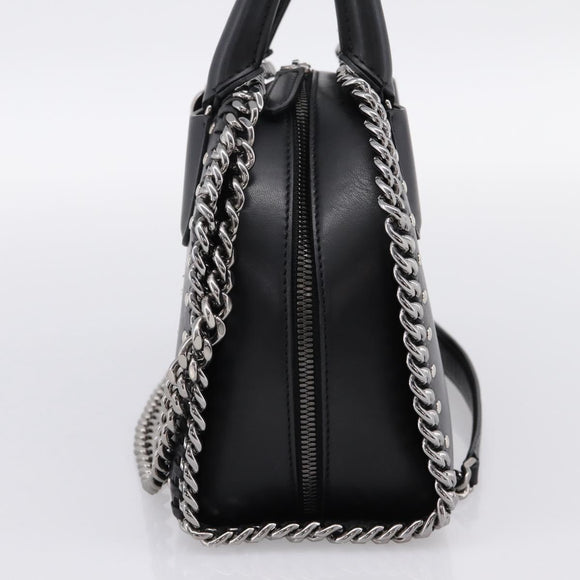 Stella MacCartney Chain Falabella Box Bag Leather 2way Black 455137 Auth 201913V