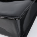 CHANEL Chain Hand Bag Patent leather Black Gold CC Auth 201914V-9