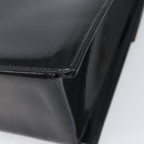 CHANEL Chain Hand Bag Patent leather Black Gold CC Auth 201914V-15