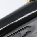 CHANEL Chain Hand Bag Patent leather Black Gold CC Auth 201914V-10