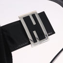 FENDI Mamma Baguette Shoulder Bag Wool Black Silver Auth 201915V-8