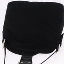 FENDI Mamma Baguette Shoulder Bag Wool Black Silver Auth 201915V-9