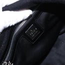 FENDI Mamma Baguette Shoulder Bag Wool Black Silver Auth 201915V-20