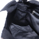 FENDI Mamma Baguette Shoulder Bag Wool Black Silver Auth 201915V-22