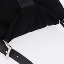 FENDI Mamma Baguette Shoulder Bag Wool Black Silver Auth 201915V-6