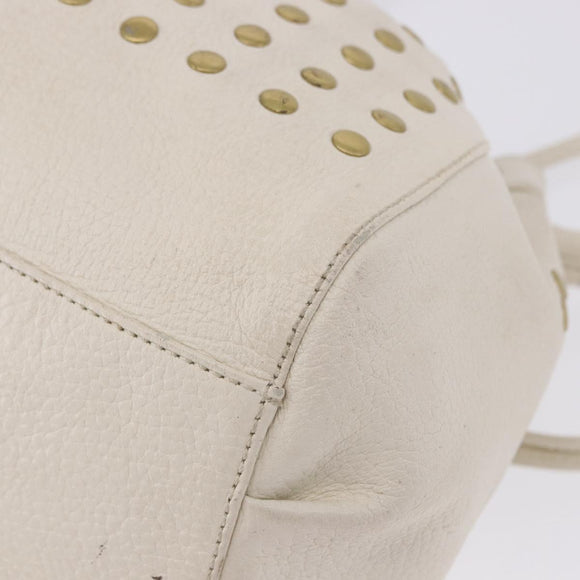 BURBERRY Chain Purse Blue Label Shoulder Bag Leather White Auth 201916