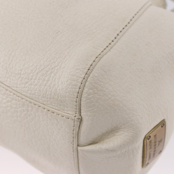BURBERRY Chain Purse Blue Label Shoulder Bag Leather White Auth 201916
