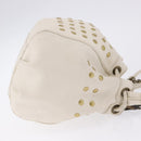 BURBERRY Chain Purse Blue Label Shoulder Bag Leather White Auth 201916-3