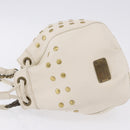 BURBERRY Chain Purse Blue Label Shoulder Bag Leather White Auth 201916-4