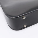 CELINE Horse Carriage Shoulder Bag Leather Black Silver Auth 201919A-14