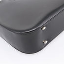 CELINE Horse Carriage Shoulder Bag Leather Black Silver Auth 201919A-16