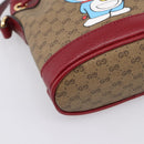 GUCCI GUCCI × Doraemon Micro GG Supreme Bag PVC Beige Gold 647801 Auth 201921SAM-14