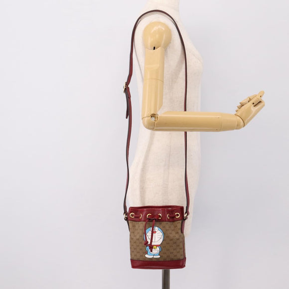 GUCCI GUCCI × Doraemon Micro GG Supreme Bag PVC Beige Gold 647801 Auth 201921SAM