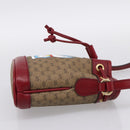 GUCCI GUCCI × Doraemon Micro GG Supreme Bag PVC Beige Gold 647801 Auth 201921SAM-4