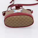 GUCCI GUCCI × Doraemon Micro GG Supreme Bag PVC Beige Gold 647801 Auth 201921SAM-5