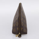 LOUIS VUITTON Monogram Trousse Demi Ronde Cosmetic Pouch M47520 LV Auth 201923-3