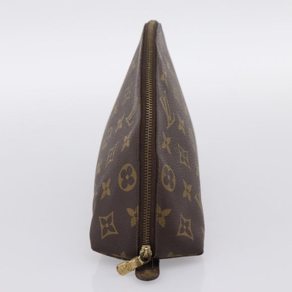 LOUIS VUITTON Monogram Trousse Demi Ronde Cosmetic Pouch M47520 LV Auth 201923